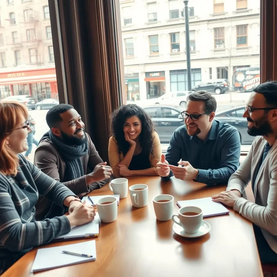 People in conversation across difference